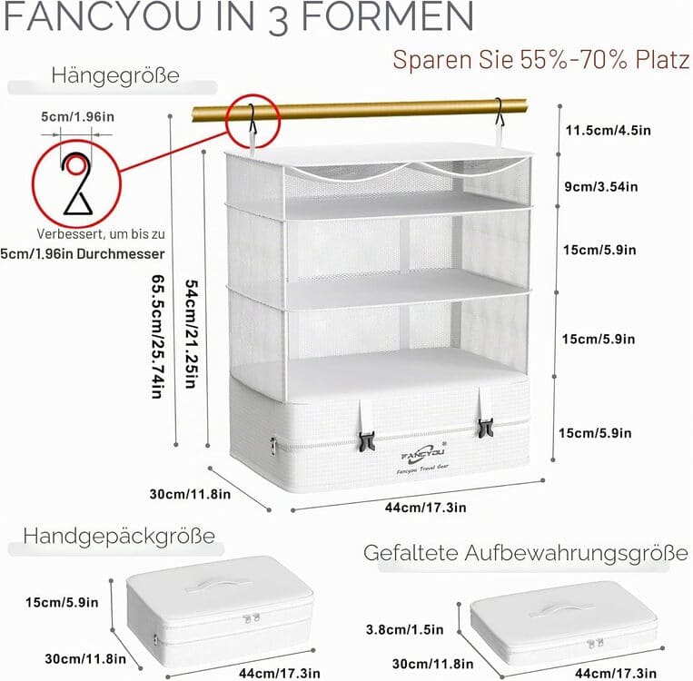 FANCYOU Packwürfel-Set Organizer XL